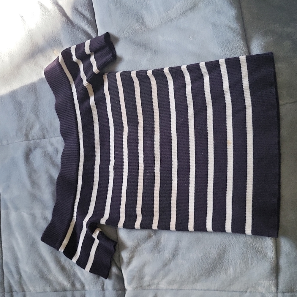Off the Shoulder Striped Sweater